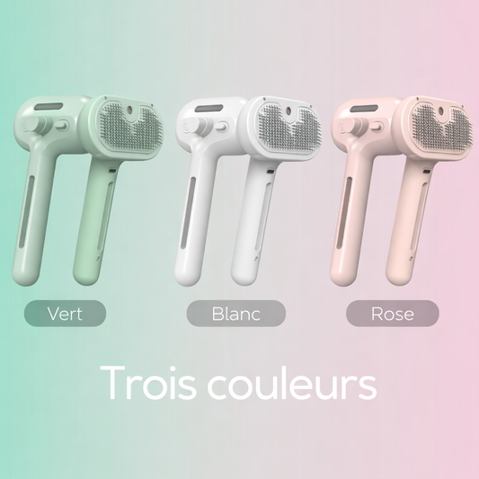 FurControl™ – Brosse vapeur premium anti-poils pour le soin du pelage des chiens et chats