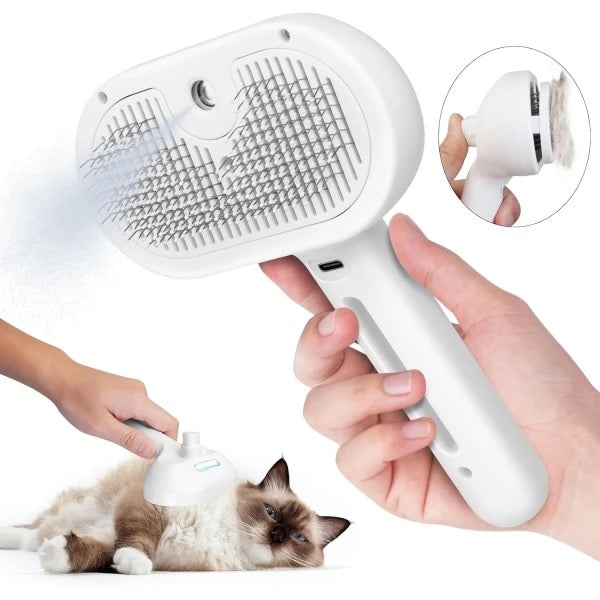 FurControl™ – Brosse vapeur premium anti-poils pour le soin du pelage des chiens et chats