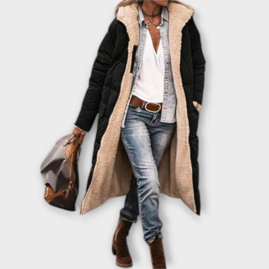 Kora™ — Manteau matelassé long et douillet à capuche décontracté femme