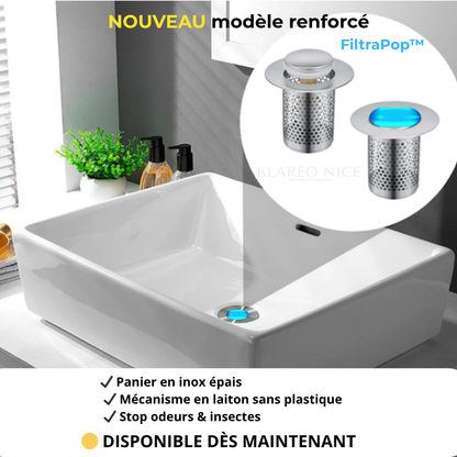 FiltraPop™ – Bouchon filtre évier anti-odeurs & résidus