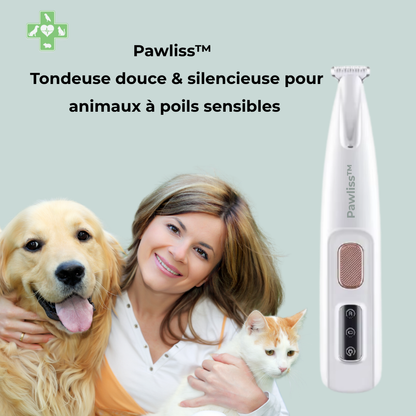 Pawliss™ – Tondeuse douce & silencieuse pour animaux à poils sensibles