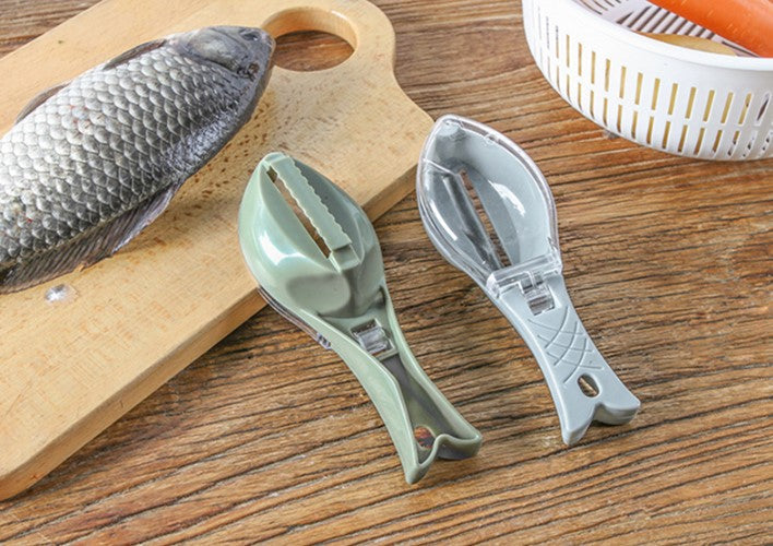 FishBox™ – Écailleur de poisson avec boîte anti-éclaboussures