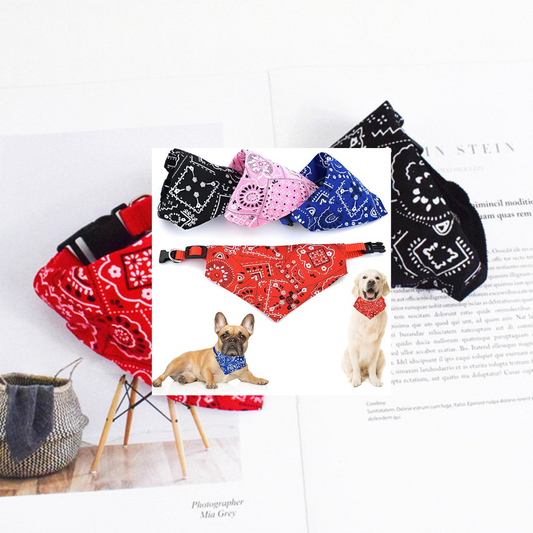 Collier Bandana Réglable pour Chien ou Chat – Accessoire Stylé et Confortable