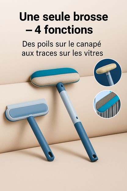 ZeroPoil™ – Brosse magique 4-en-1 anti-poils d’animaux pour la maison & la voiture