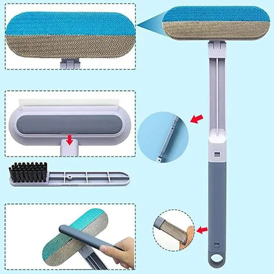 ZeroPoil™ – Brosse magique 4-en-1 anti-poils d’animaux pour la maison & la voiture