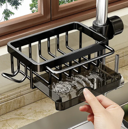 ClairSink™ – Support alu & organiseur compact pour un évier propre et stylé