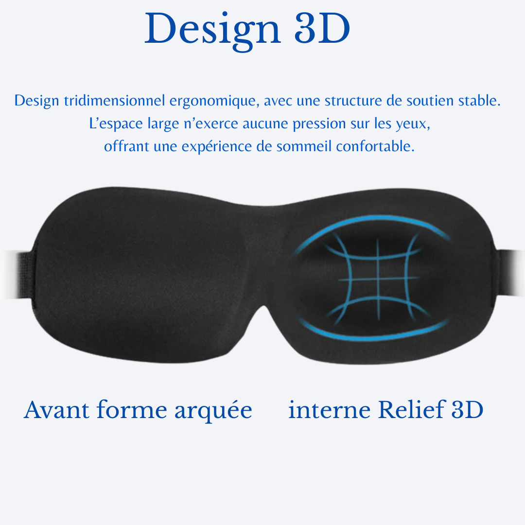 DreamHush™ – Masque de sommeil 3D ultra-confort à mémoire de forme