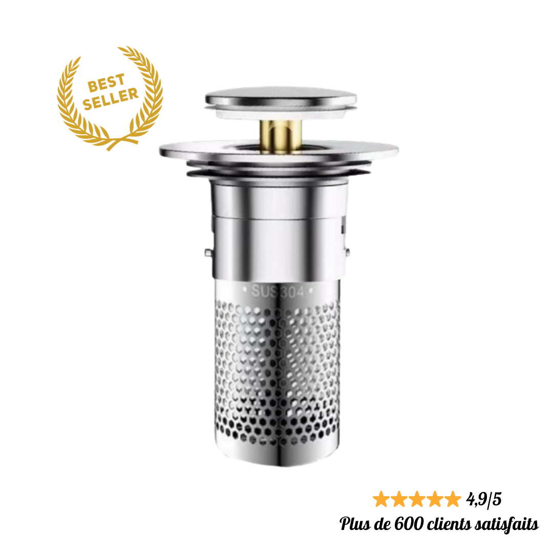 FiltraPop™ – Bouchon filtre évier anti-odeurs & résidus