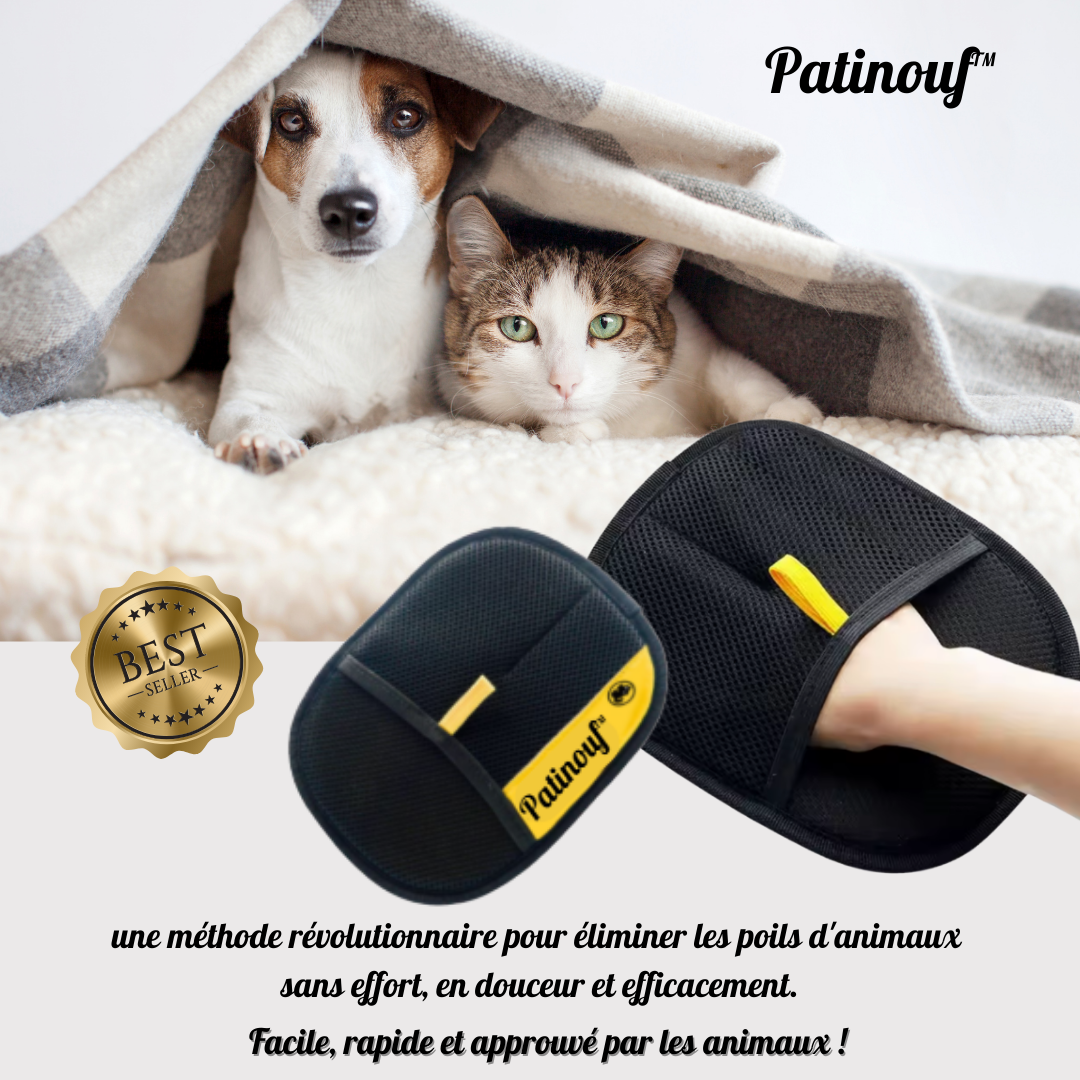 Patinouf™ – Gant anti-poils électrostatique pour chats & chiens