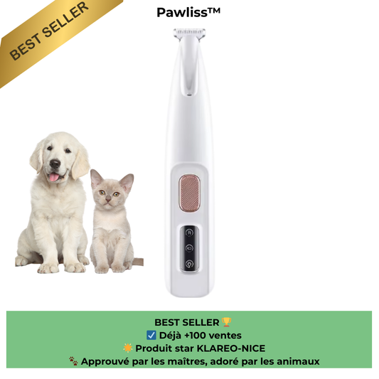 Pawliss™ – Tondeuse douce & silencieuse pour animaux à poils sensibles