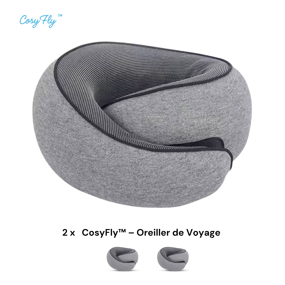 CosyFly™ – Oreiller de Voyage à Mémoire de Forme