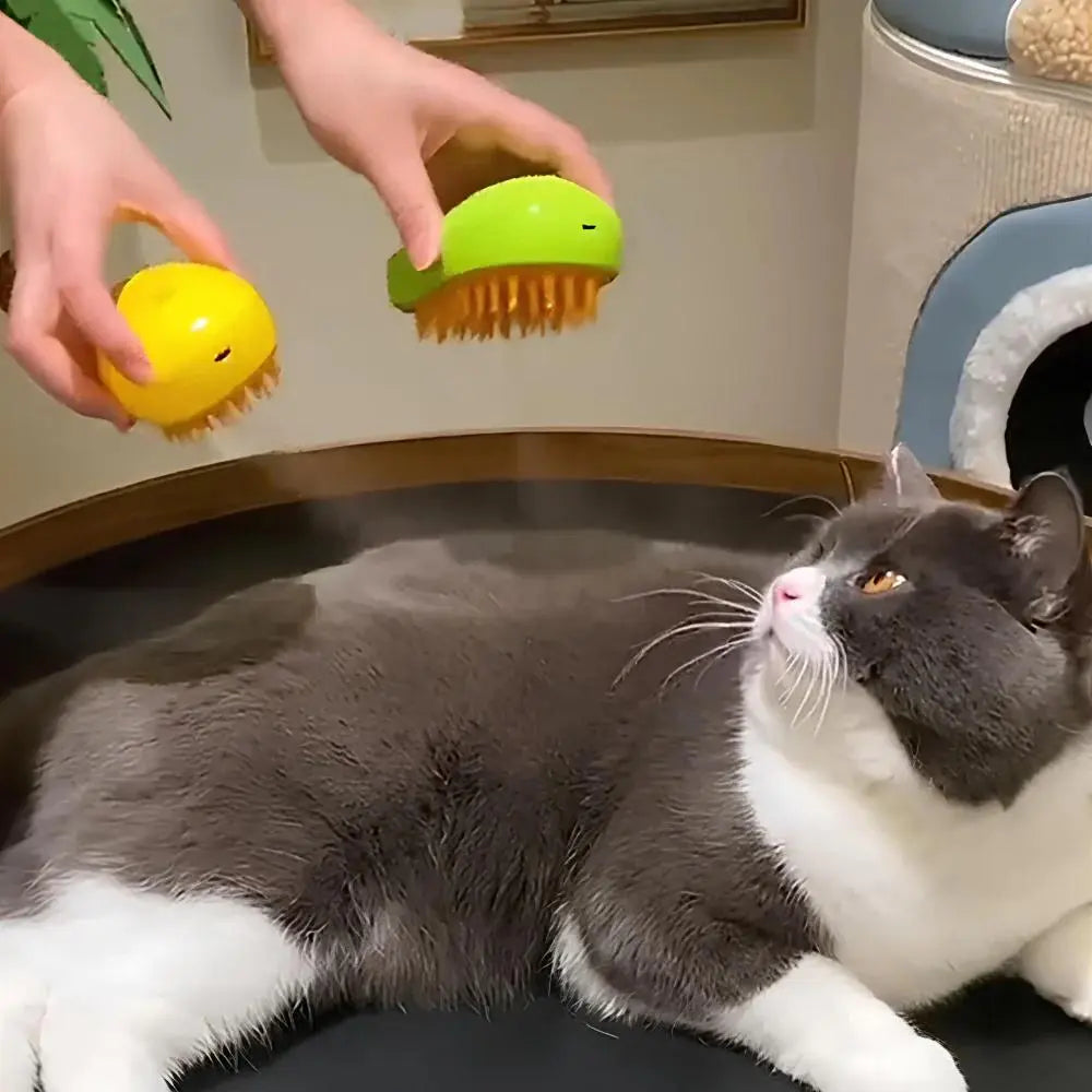 Pet Brush™ – Brosse vapeur anti-poils pour chats & chiens