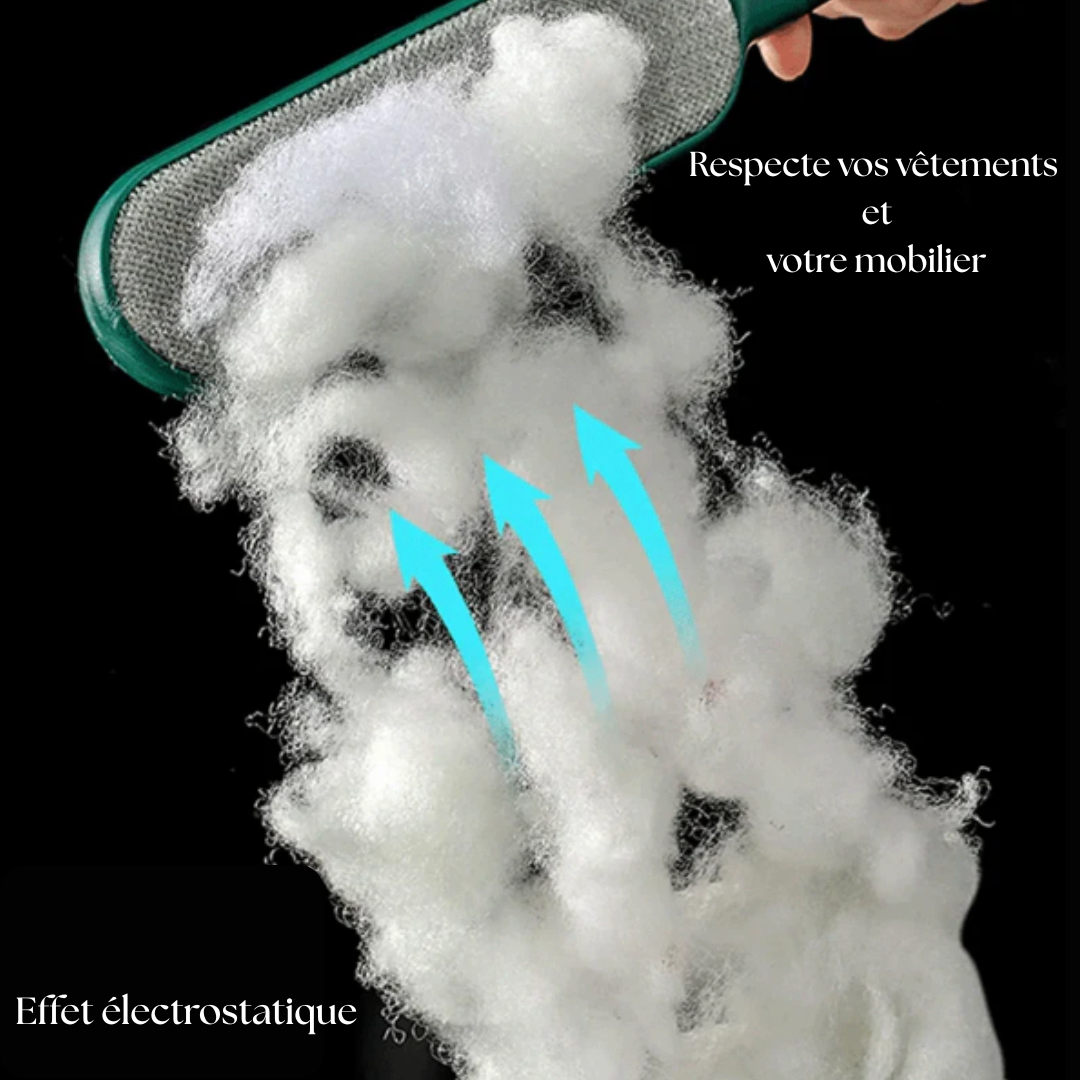 VeluLuxe™ – Brosse auto-nettoyante anti-poils pour vêtements & textiles