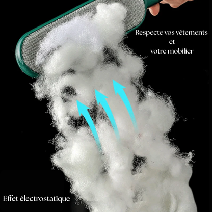 VeluLuxe™ – Brosse auto-nettoyante anti-poils pour vêtements & textiles