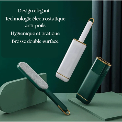 VeluLuxe™ – Brosse auto-nettoyante anti-poils pour vêtements & textiles